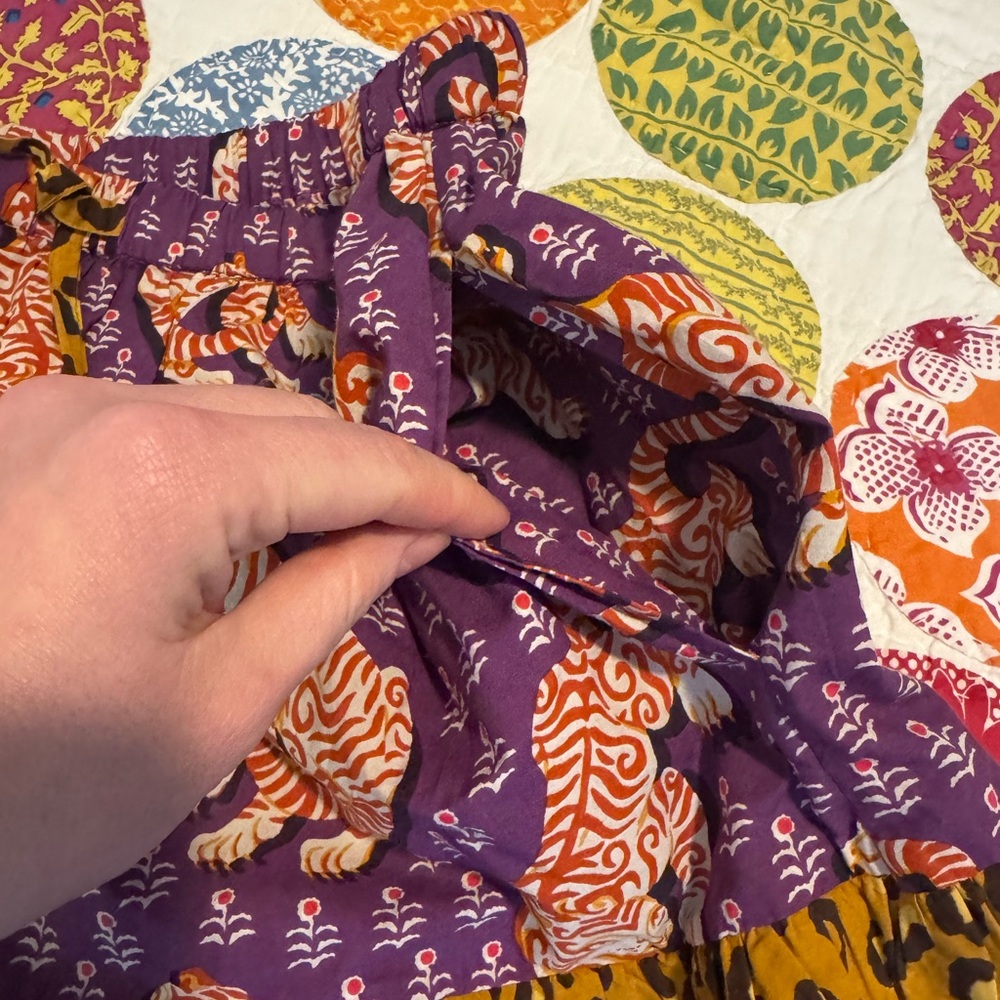 NWT PRINTFRESH Now or Later Tiger Queen skirt in purple/brown/black, size M - Picture 7 of 11
